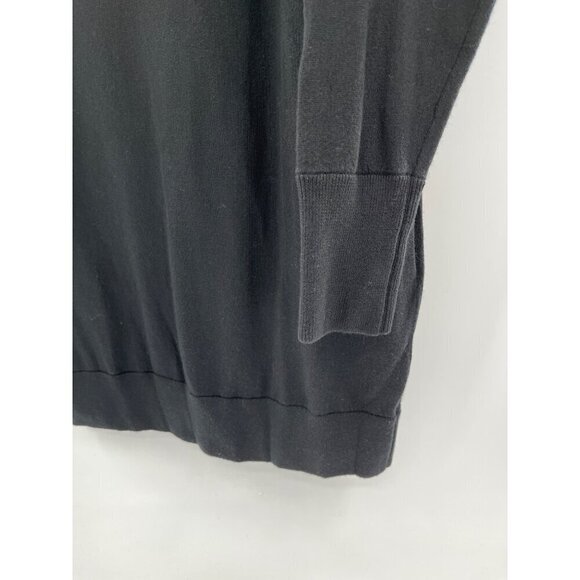 360Cashmere Women's Black Quarter-Zip Sweater Dress Small Pockets Long Sleeve - Picture 8 of 9